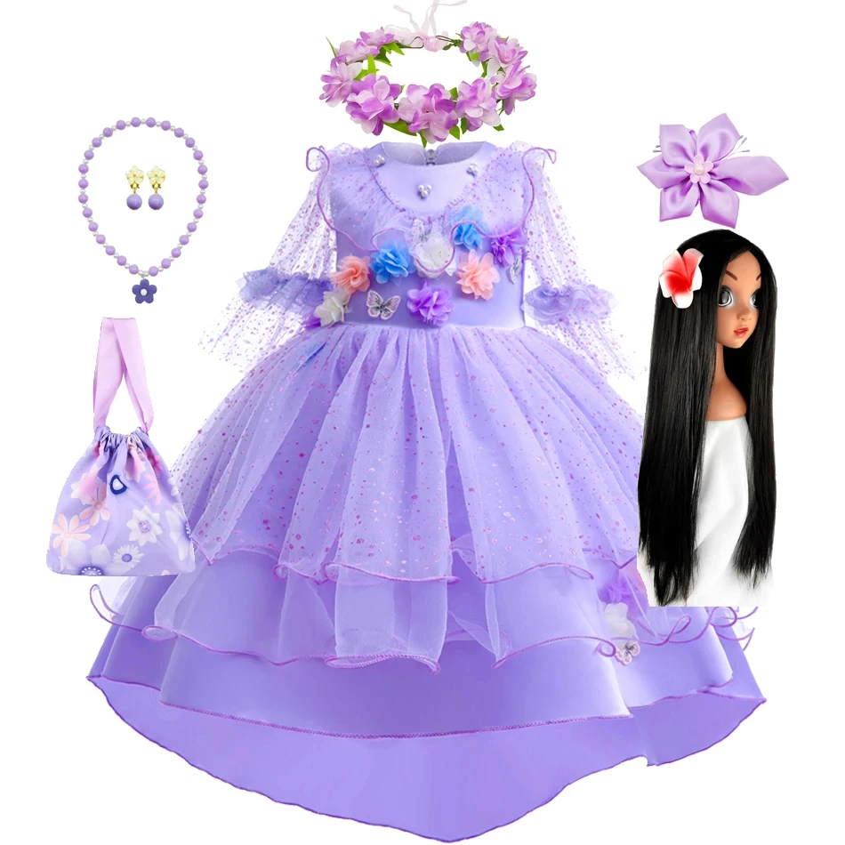 

Disney Encanto Isabella Costume Princess Dress Suit Charm for Girls Cosplay Isabela Carnival Birthday Party Halloween Girls Clot