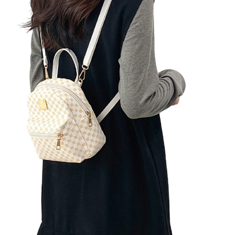 

Trendy PU Leather Backpack School Bag Rucksack Daypack for Everyday Use