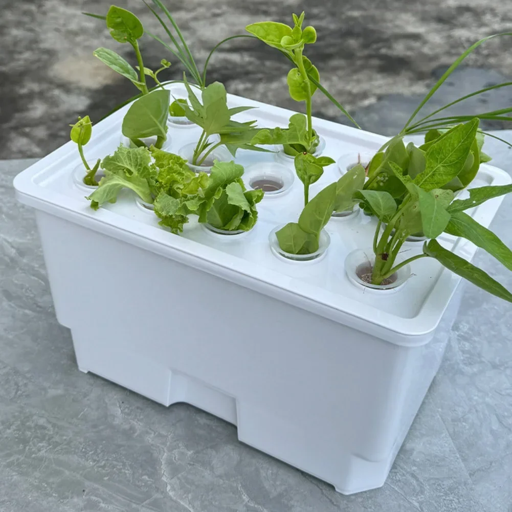 Compact Hydroponic Indoor Herb Garden System - Easy to Clean, 15 Plant Sites, 32x22x18cm