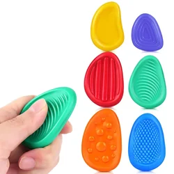 Sensory Silicone Stone Variety Pack: Textured Stress Relief and Calming Fidget Toys (6 - piece bagged set)