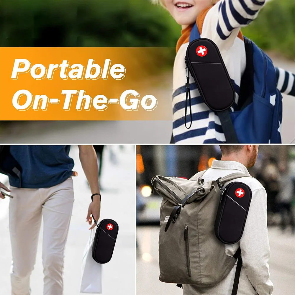 2pcs Medical Carrying Case Outdoor Travel Medication Organizer Bag Emergency Medical Pouch Handheld Medical Ice Pack 5