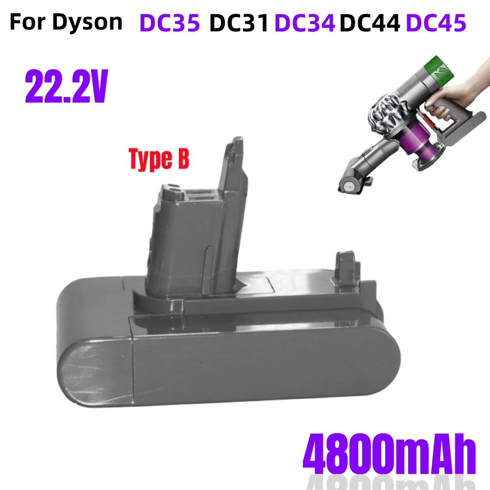 Nwe Per Dyson 22.2V 4800Mah Tipo B Batteria Sottovuoto Agli Ioni Di Litio Per Dyson Dc35, Dc45 Dc31 Dc34 Dc44 Dc31 Animal Dc35 Animal