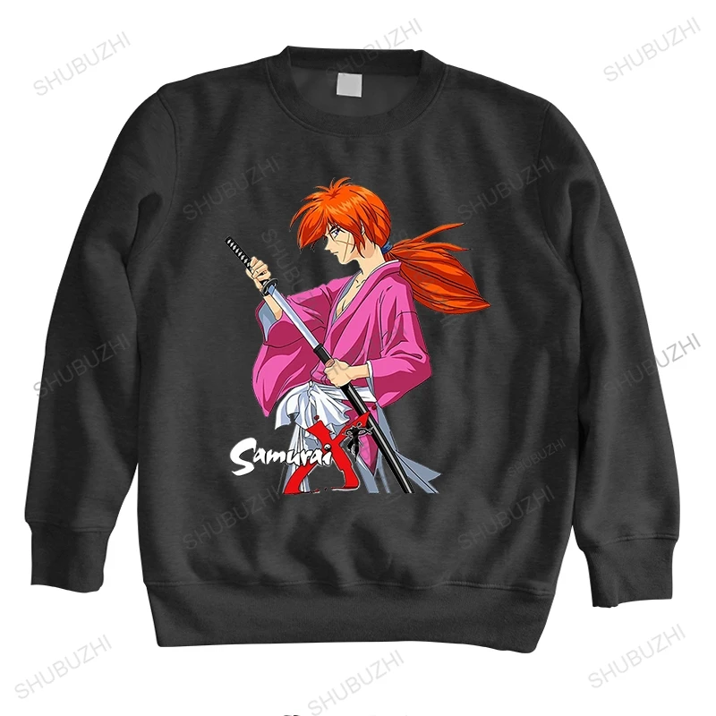 

Man spring crew neck cool sweatshirt Rurouni Kenshin Himura Kenshin Battousai Samurai unisex shubuzhi hoodies high quality hoody