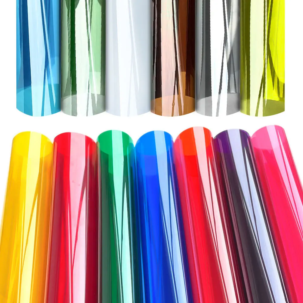 15" X 47" Colorful Window Foil Tint Tinting Film Festival Xmas Home Decoration Window Glass Solar Uv Protector Sticker Films Diy