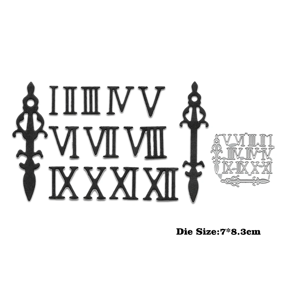 

New Metal Cutting Dies Roman Numerals Card Making Scrapbooking Slimline Die Cut Mold Template for Paper Craft Diy
