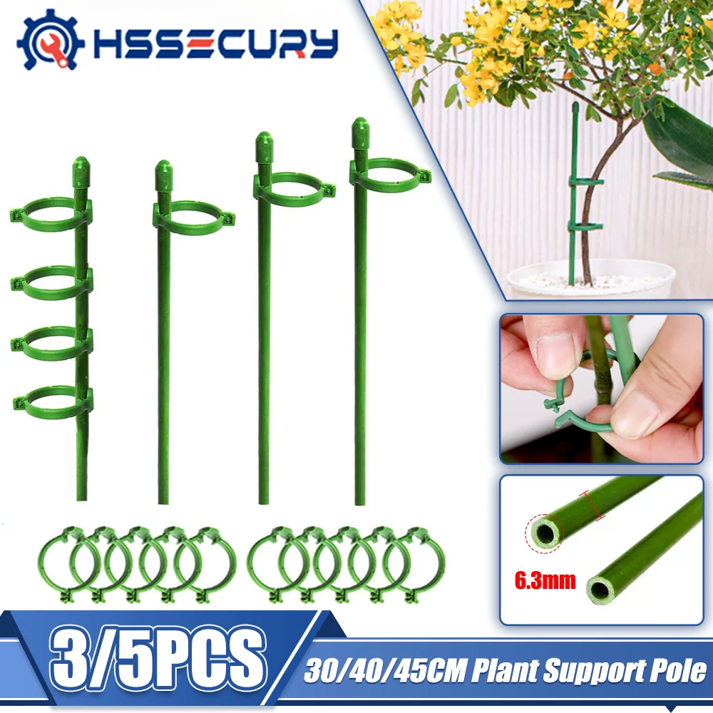 30/40/50CM Plant Supports Flower Stand Butterflies Orchid Support Rod Climbing Plants Stick Protection Vegetable Garden Supplies