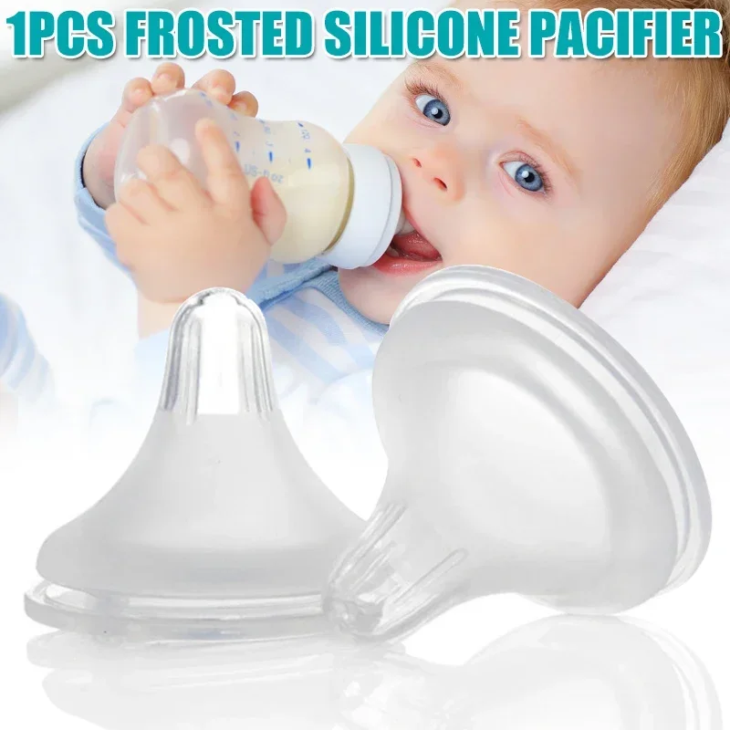 Silicone Pacifier Silicone Teether Pacifier Holder Silicone Baby Feeding Bottle Silicone Gel Feeding Bottle Pacifier Wide Mouth Puting Baby Soft Teat Nipple Infant Kids Teether Care Feeding Bottle Replacement