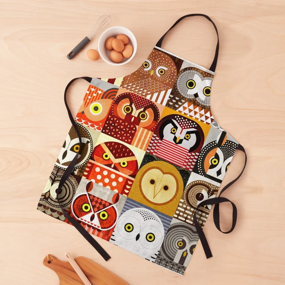 

North American Owls Apron Children'S Apron Cute Kitchen Accessories Cooking Apron