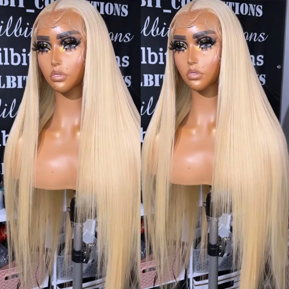 

13x6 HD Transparent 613 Blonde Lace Frontal Human Hair Wigs 613 Brazilian Bone Straight 13x4 Lace Front Human Hair Wigs