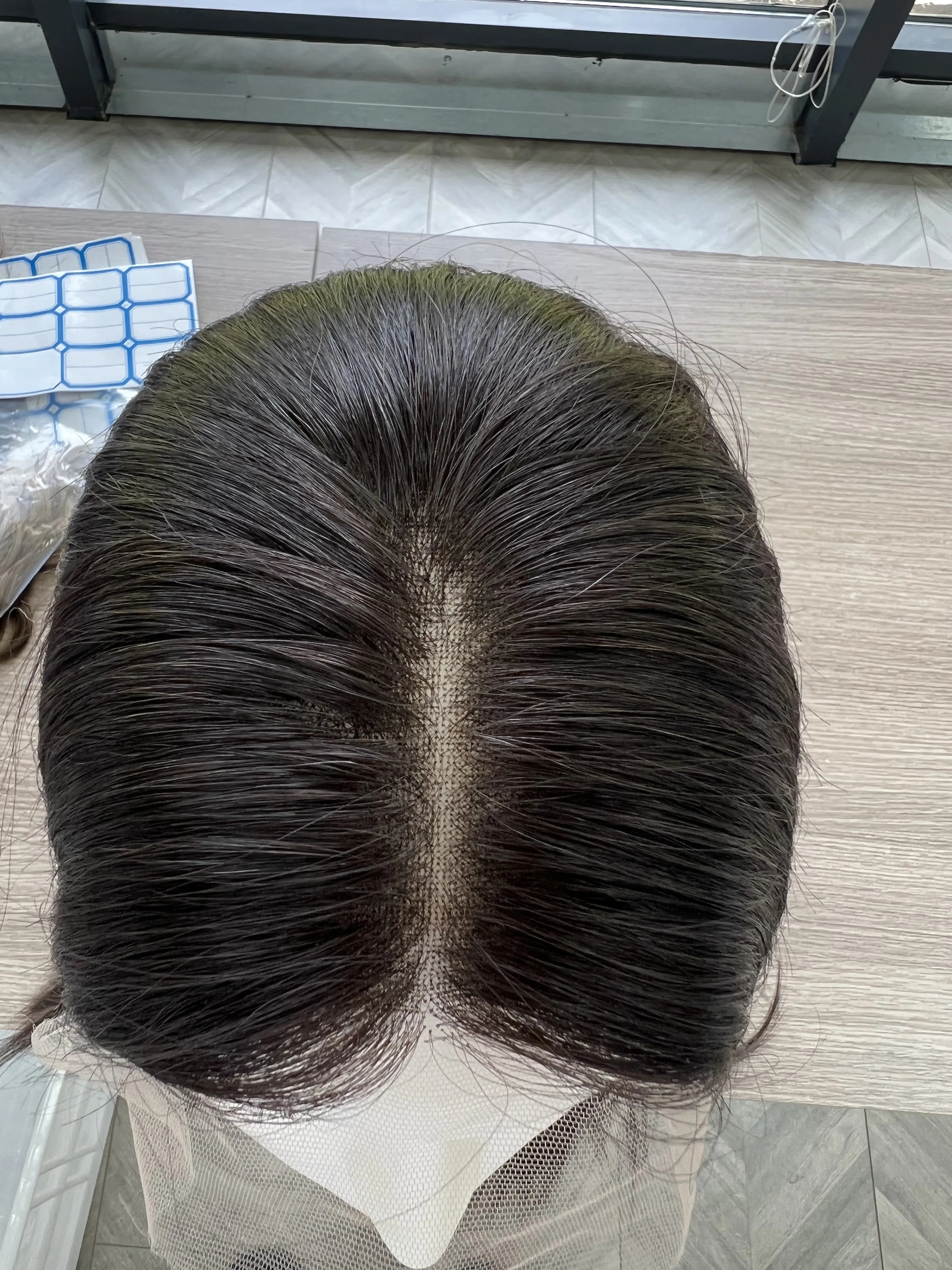 Lace top wig Kosher Wigs European hair Straight black color TsingTaowigs Human Hair Jewish Wig Lace Top For Women