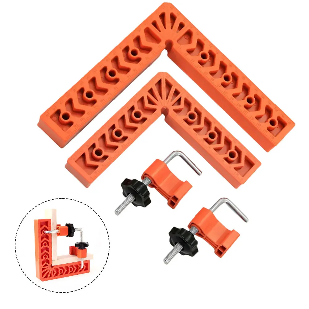 4er-Pack 90-Grad-Positionierungsquadrate, rechtwinklige Aluminiumlegierung, Holzbearbeitung, Tischler-Klemmwerkzeuge – Detail 8