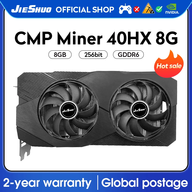 JIESHUO-CMP-40HX-8G-Dedicated-Mining-Graphics-Card-GPU-256-Bit-GDDR6 ...