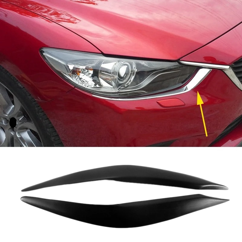 

Глянцевая черная накладка на фары для Mazda 6 Atenza 2017-2019