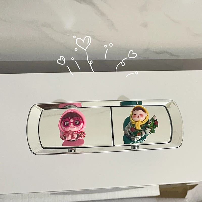 Description Picture 4 of itemCute Country Girl Toilet Buttons Toilet Push Talk Buttons Toilet Tank Button Toilet Flush Button Pusher Tool Handle Helper