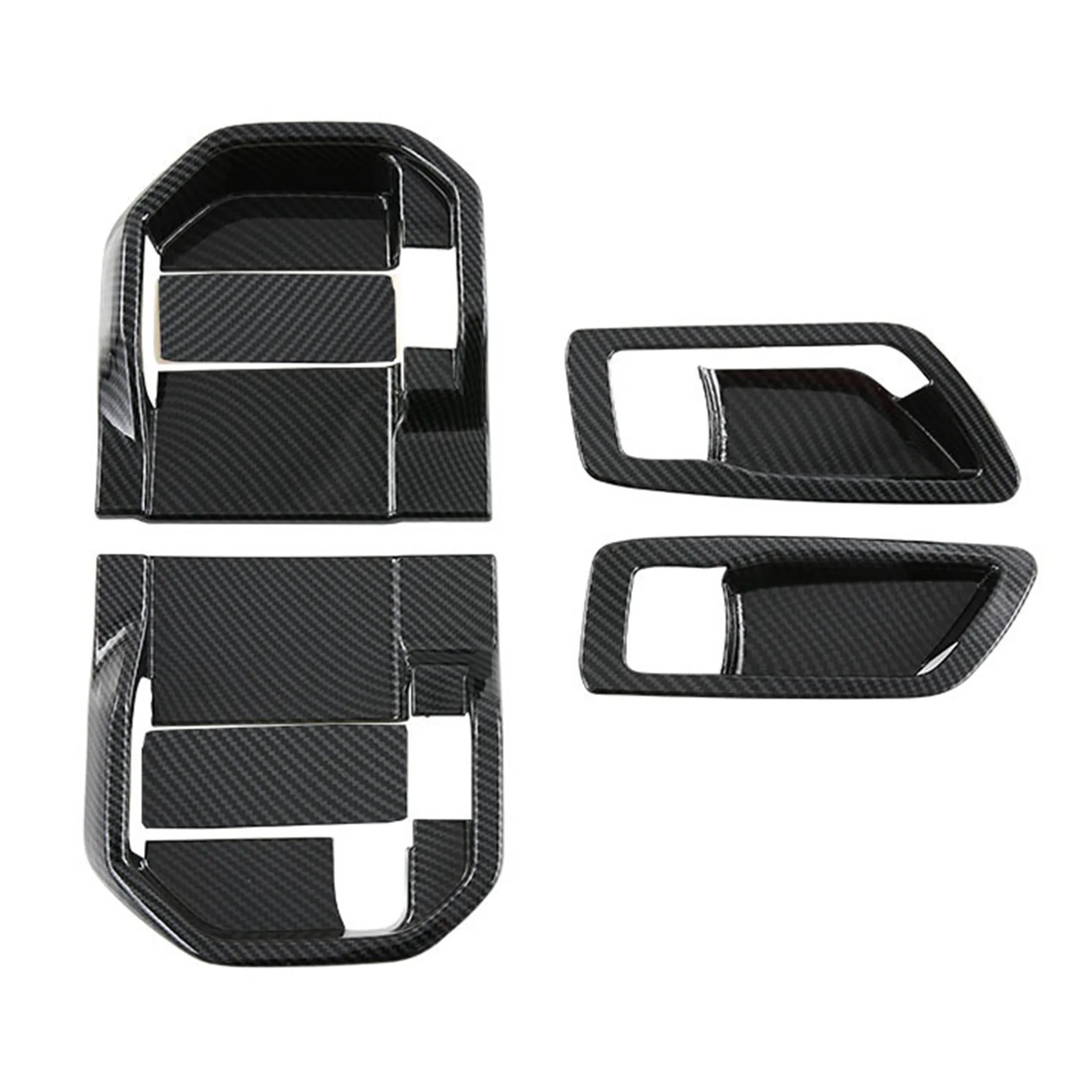 

4 шт., защитная крышка для автомобильной ручки из углеродного волокна