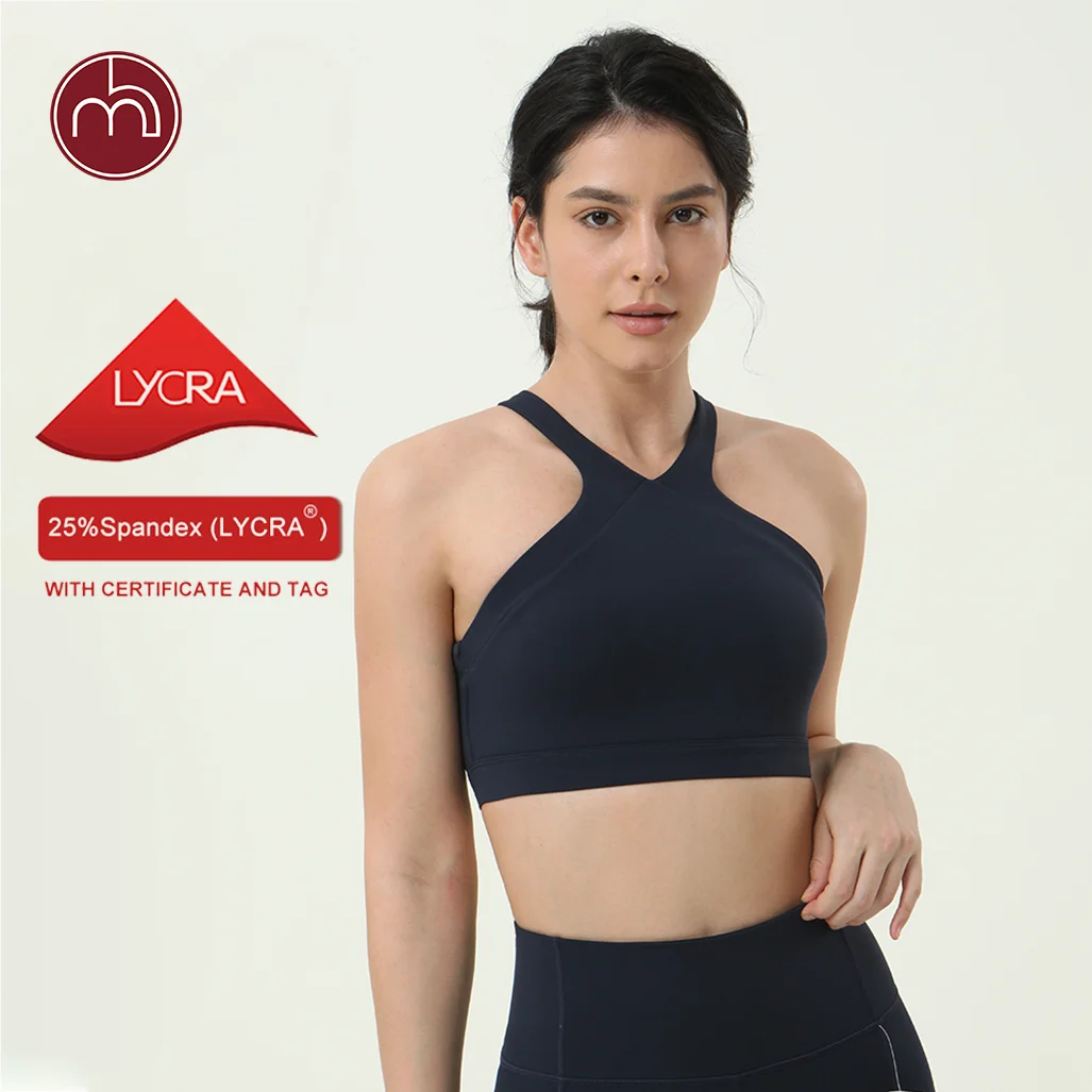 Lulu New Design Workout Sport Bra Lycra Stretch Clothing High Elastic Yoga Top Running Fitness