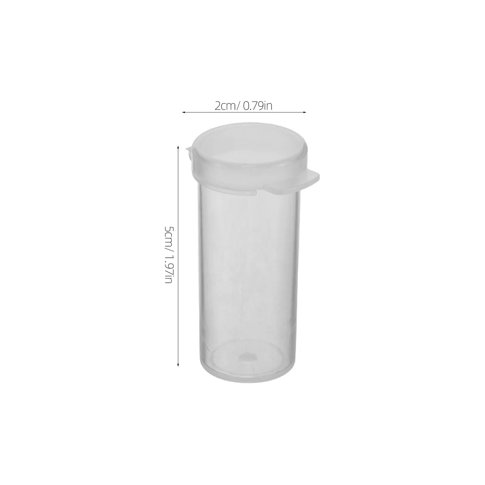 50Pcs 투명 필름 용기 플라스틱 튜브 보관 용기 (캡 포함) 방습 방진 카메라 필름 롤 홀더 소형