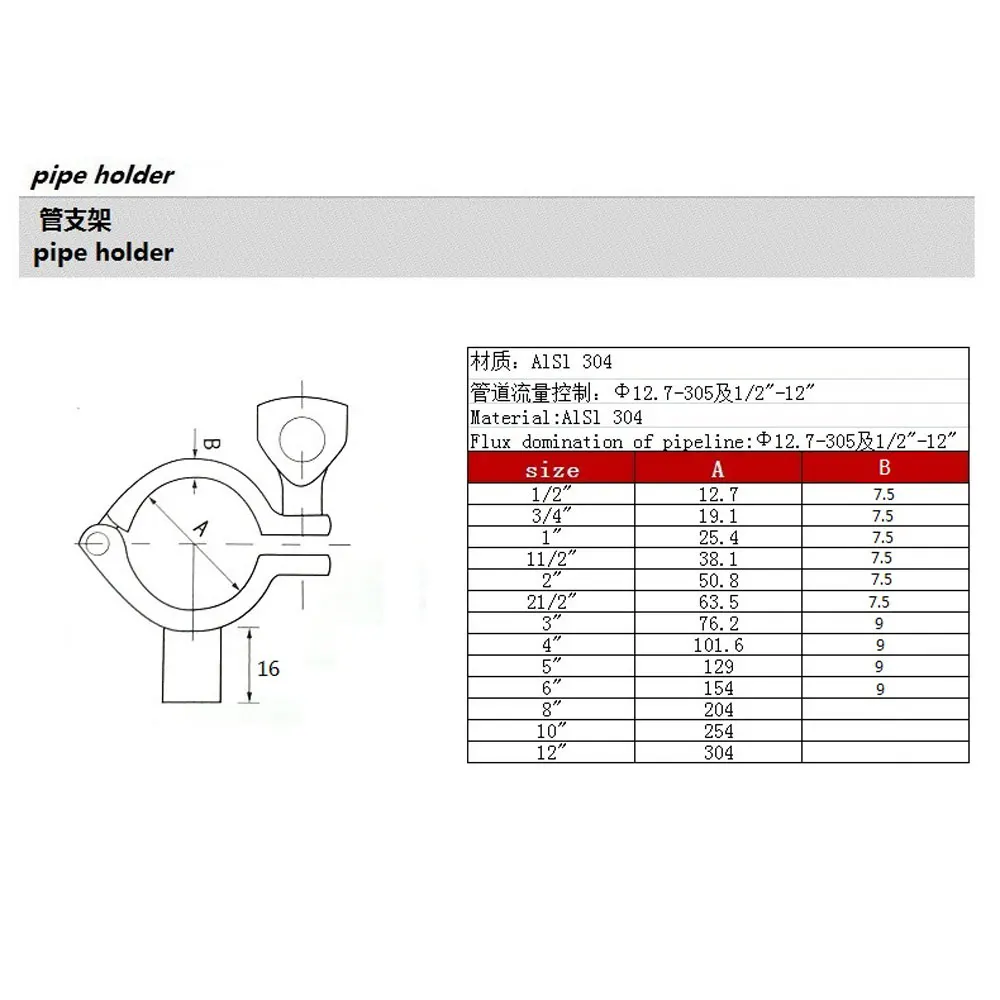 VOREAL Supporto For Tubo Sanitario In Acciaio Inossidabile 304 - Foto 12