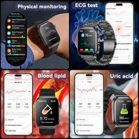Nouvelle Montre Connectée 2026 Homme Femme avec Diagnostic de Santé Humaine par IA, ECG+HRV, Tension Artérielle, Acide Urique, Lipides Sanguins et Appel Bluetooth 4