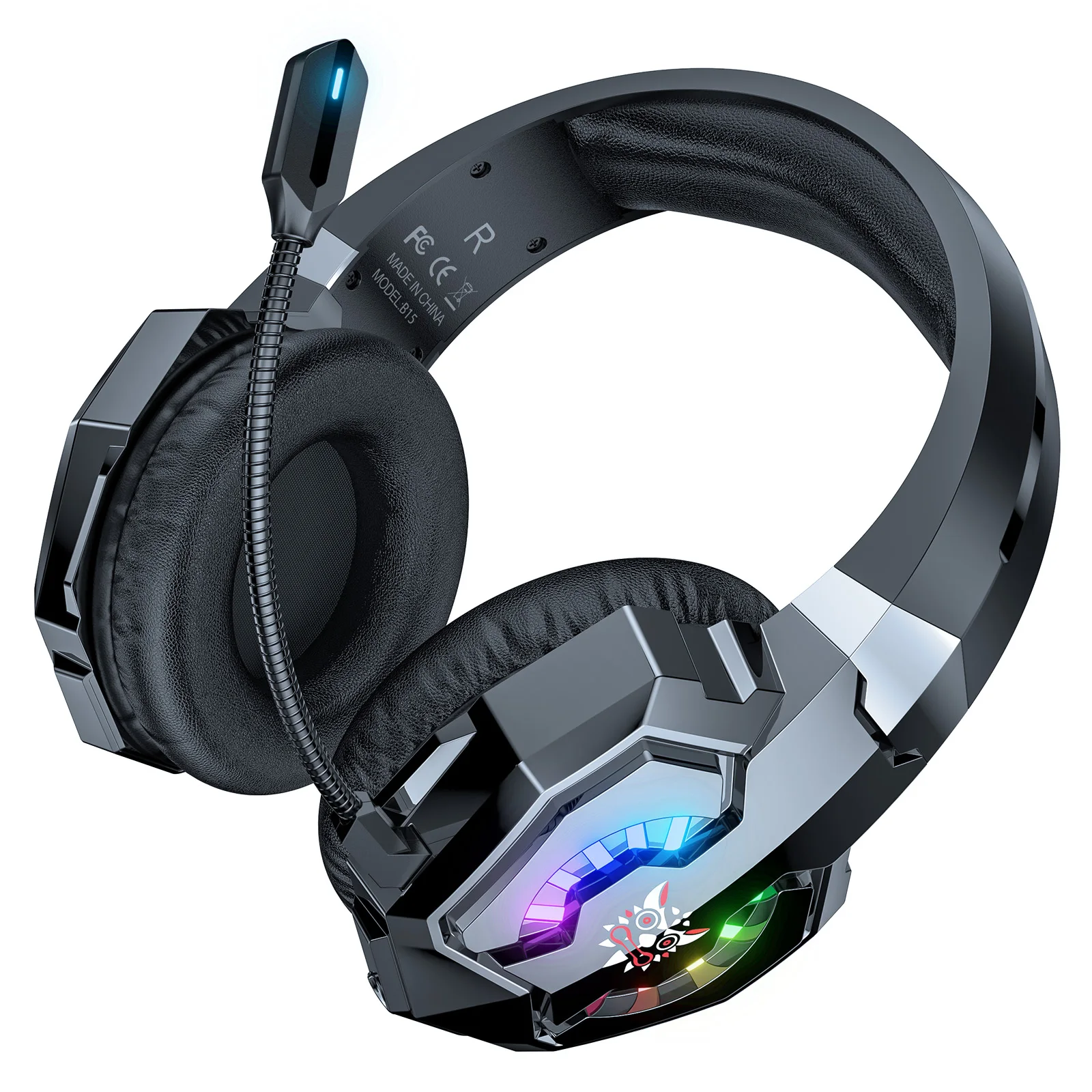 ONIKUMA B15 Headphone RGB Wireless Gaming Headset HD Microphones HiFi Sound Quality PC Laptop Gaming Earphone for PC