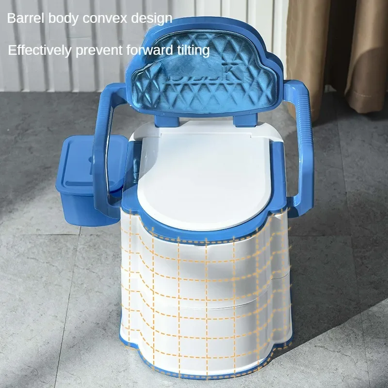 Portable Simple Anti-slip Adult Toilet Elderly Pregnant Woman Deodorant Sit Toilet Bathroom Mobile Backrest WC Seat
