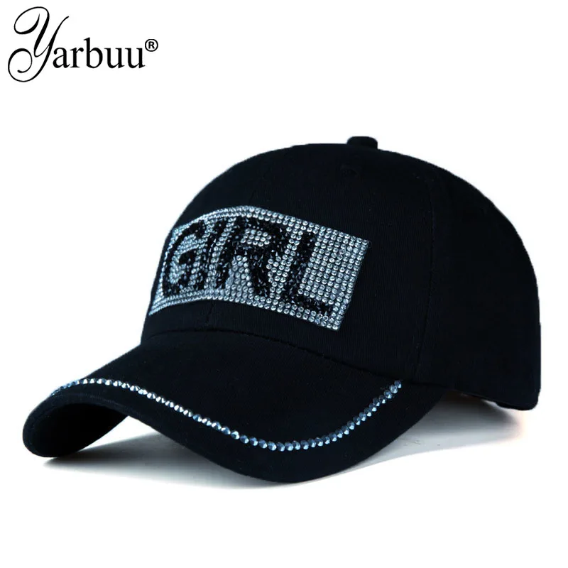 

[YARBUU] Four Seasons Baseball Cap For Women Born Pretty Cotton Casual Hat Letter GIRL Rhinestone Gorras Casquette Hats