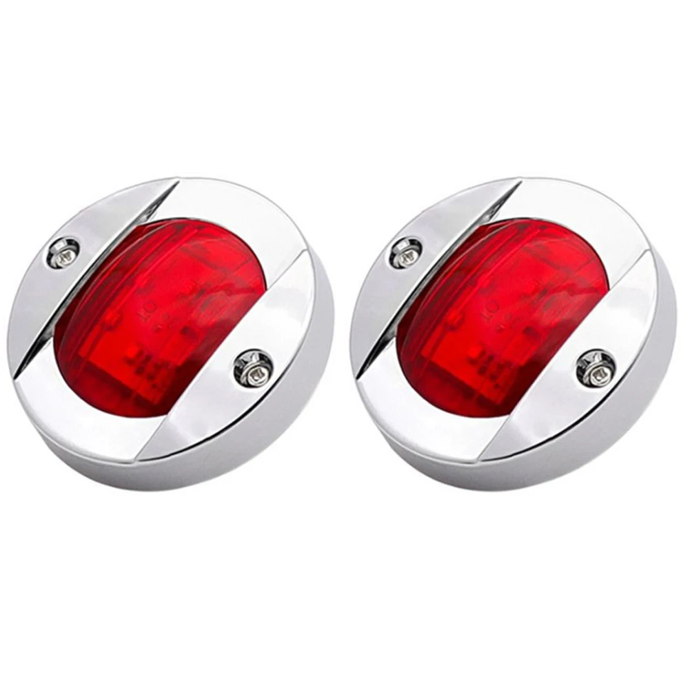 

2/4pcs Tractor Trailer Truck Truck Side Light LED Boat Lights Red Green 12V ABS Waterproof For Side Marker Lights