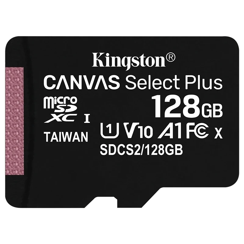 Kingston 휴대폰용 메모리 카드, 마이크로 SD TF, 128GB, 32GB, 64GB, U1 V10 A1, 마이크로 SD, SDCS2, 100Mb, 읽기 속도 클래스 10 플래시