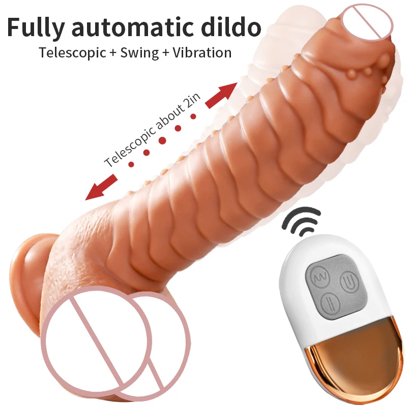 Fully Automatic Dildo Sex Toys for Women 8 Speeds Thrusting Swing G-spot Stimulate Silicone Suction Cup Vibrating Dildo Sex Shop