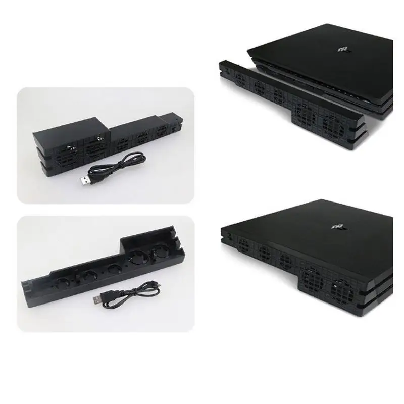 Game Console Radiator USB External Cooler Low Noise Turbo Fan Auto Cooling Fan Temperature Sensor Controlled Radiator For Better