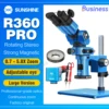 SUNSHINE Electronic Trinocular Microscope Tools R360PRO Foldable Integrated 7-58X Zoom 4K HD Multimeter Camera Rotatable Vision 1