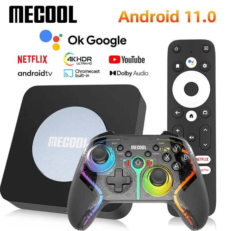 TV Box Mecool KM2/KM2 plus 4K Android Amlogic S905X4 2GB 16GB USB3.0 100M LAN 2.4G 5G WiFi doby atmos Audio