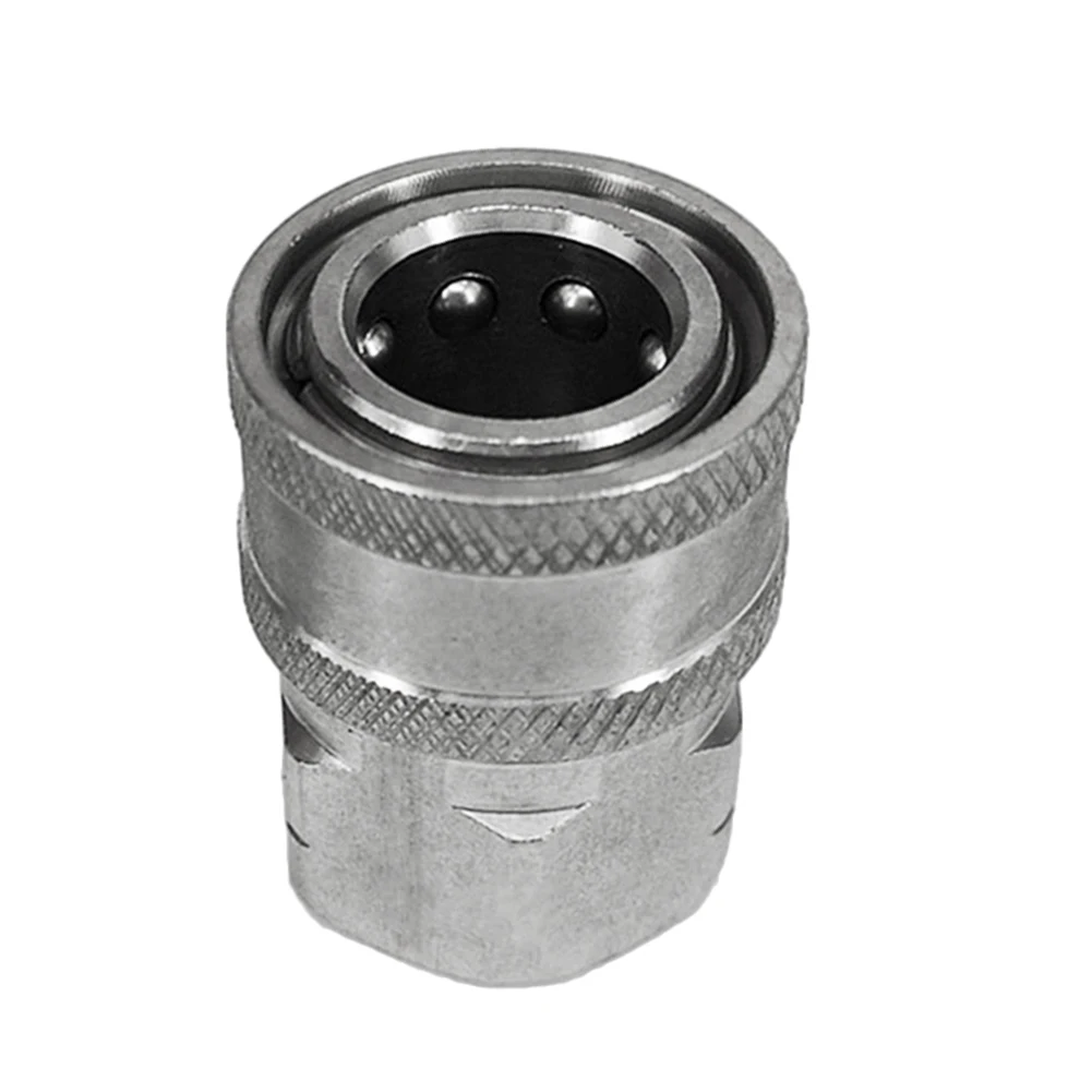 

Plug Socket NPT3/8 Thread Nut Tool 3/8in NPT Silver Valve 5000 PSI Connector Female Male Nozzle Pressure Washer
