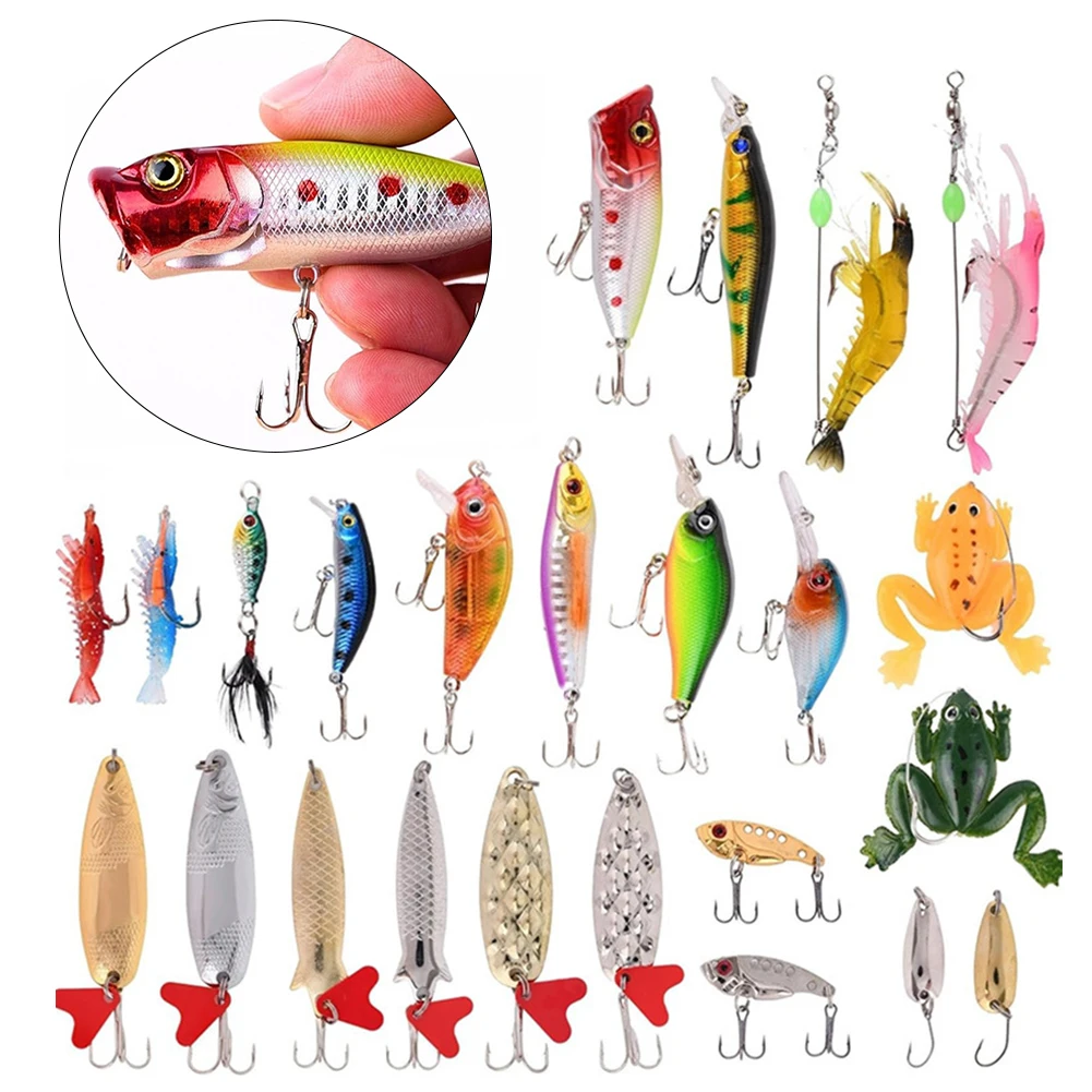 Christmas Fishing Lures Advent Calendar 24 Days Fishing Bait Hooks Advent Calendar Festival Theme Xmas Surprise Gift for Fisher