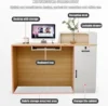 Reception Counter Desk, Modern Retail Counter with Drawers, Front Desk Reception Room Table for Checkout Office/Beauty Salon 3