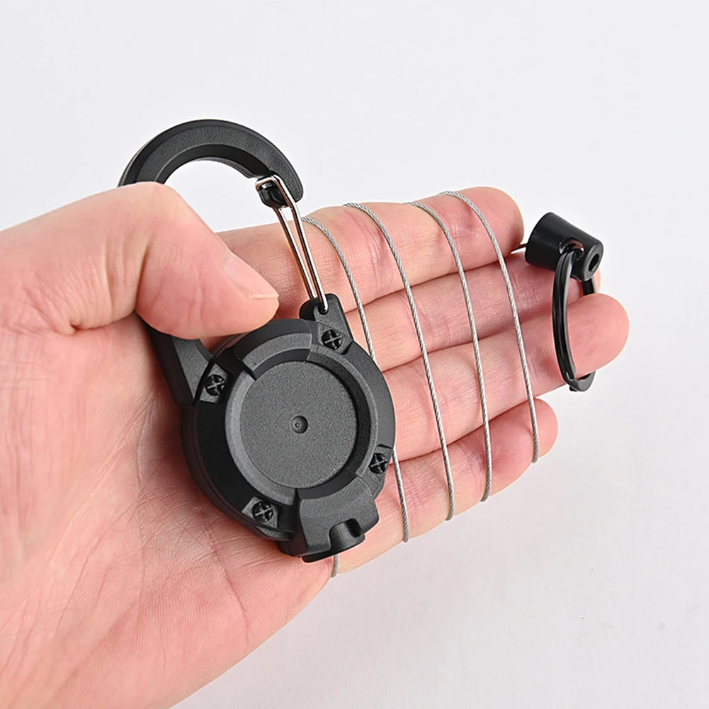 

Camping Retractable Key Chain Keyring Safety Coil Carabiner Backpack Buckle Ring Quick Hanging Telescopic Keychain 2023 NEW