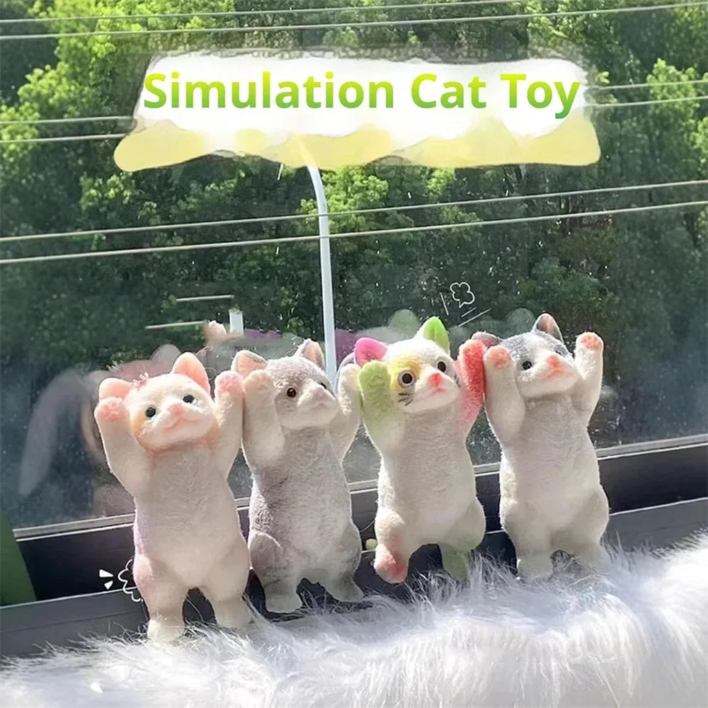 Taba Squishy Cat Toy Realistic Fluffy Sticky Stress Reliever