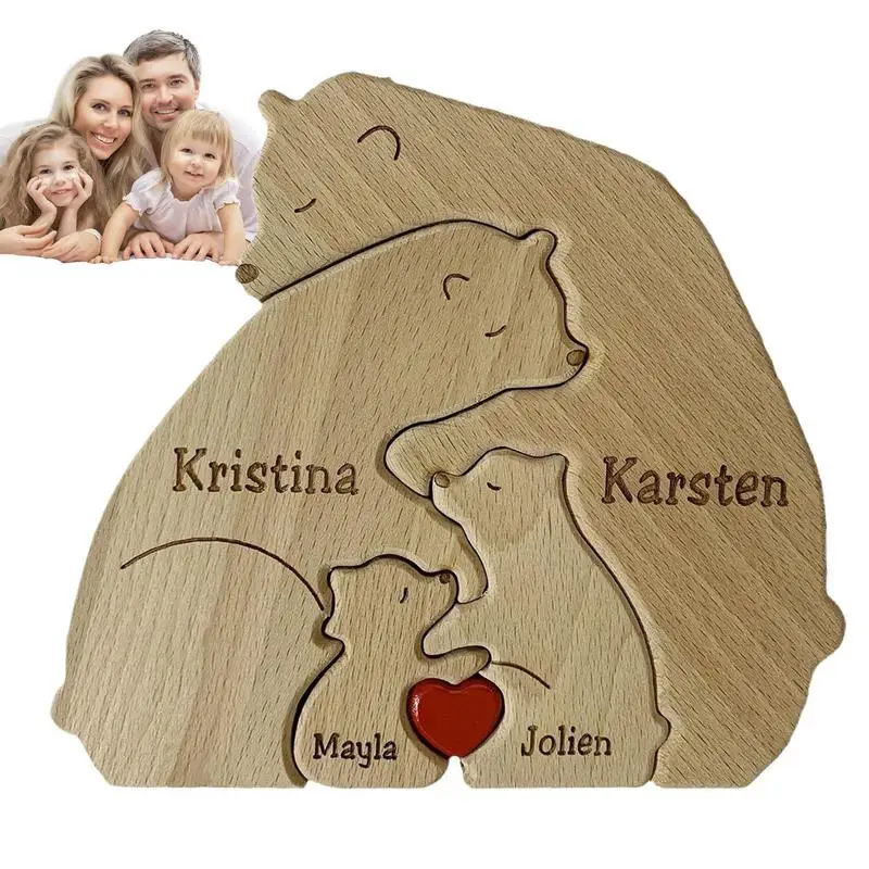 

Пазлы в форме животных, медведь, пазл для детей, медведь, строительные блоки, центральные части стола, обучающий декоративный пазл для