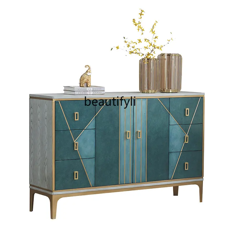 

American Light Luxury Living Room Entrance Cabinet Partition Locker Sideboard Cabinet Home Integrated Shoe Cabinet