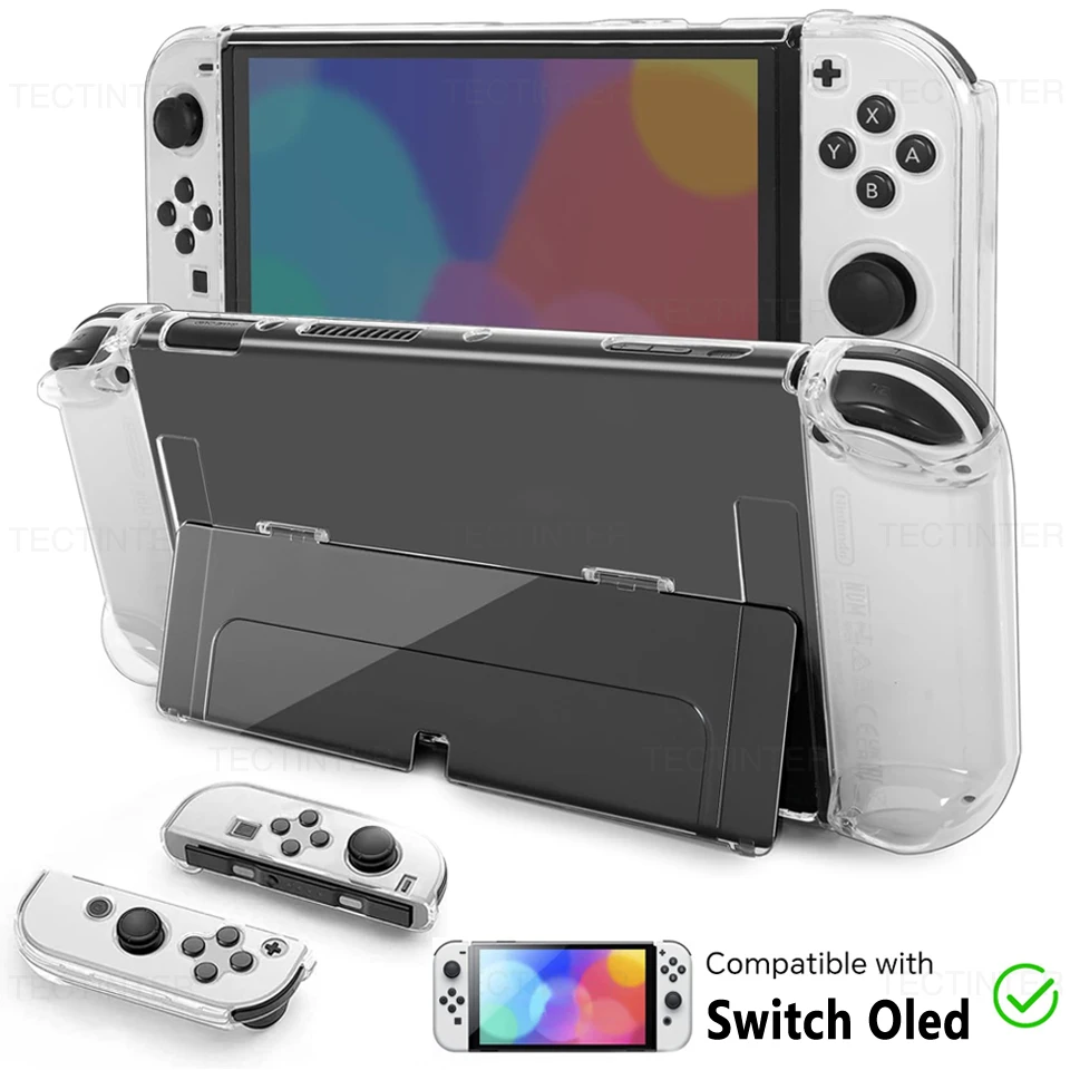 Clear Soft TPU Protective Case for Gaming Console - Transparent Protector Shell with Split Skin Design