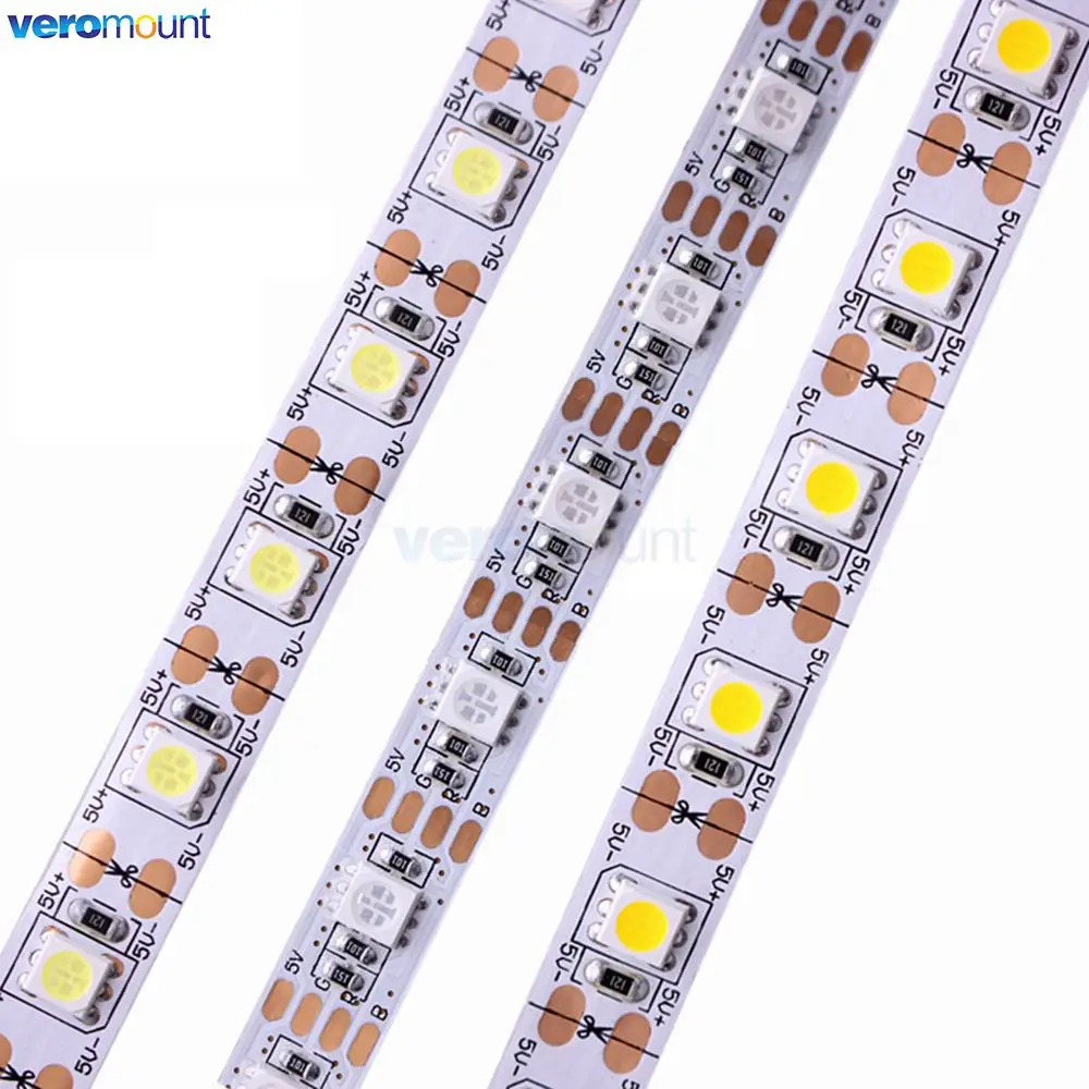 5m DC5V 12V 24V SMD 5050 LED Strip Light TV Backlight IP20 IP65 Waterproof  Cool Warm White 4000K RGB Tape Ribbon for Decoration 2