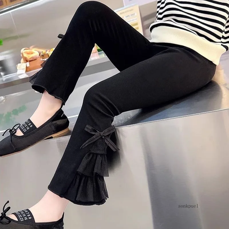Girls Pants Baby Girls Cute Elegant Solid Color Boot Cut Flare Pants Spring Pants Bottoms Trousers for Kids Clothes girls pants girls trousers kids pants