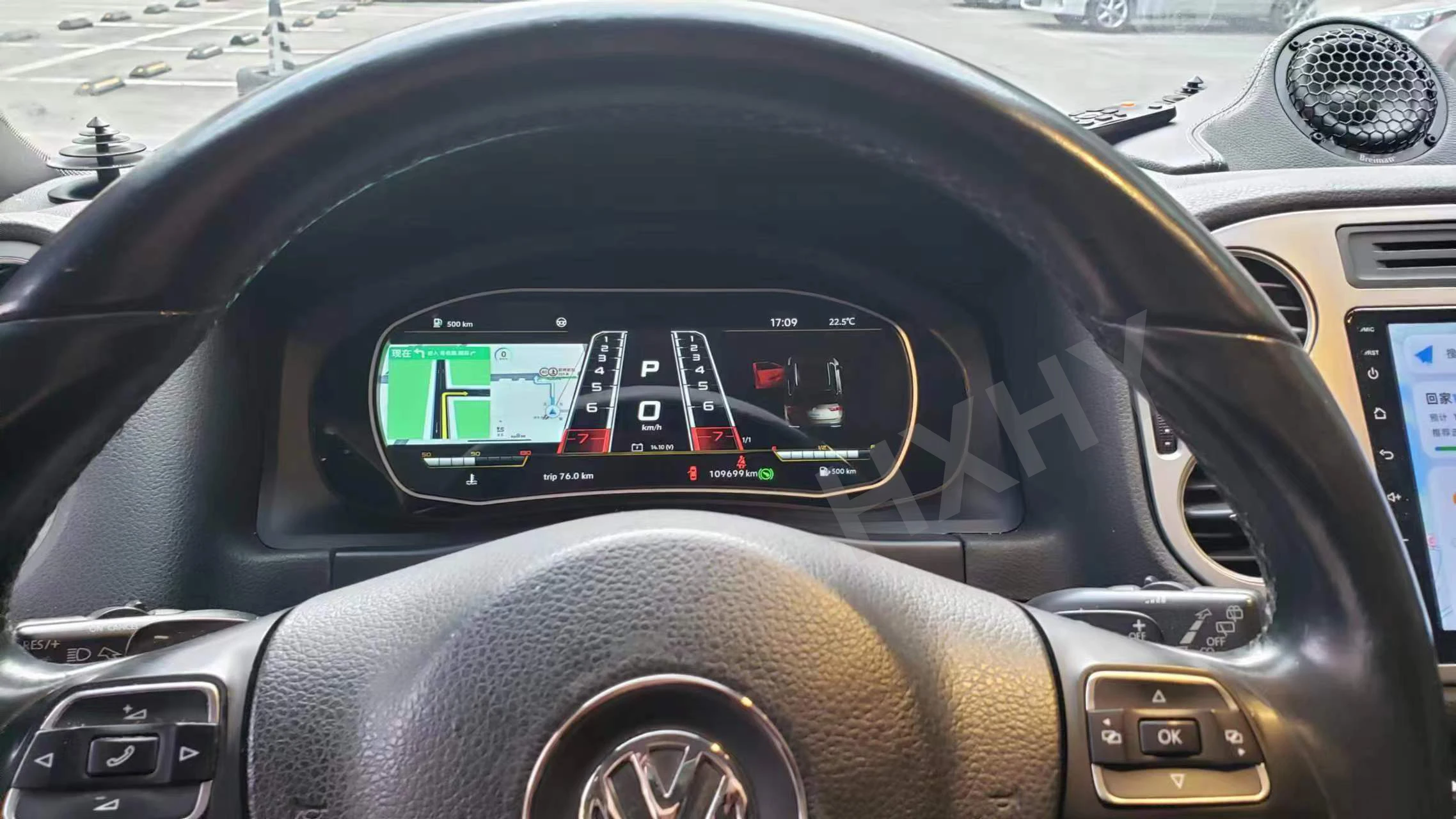 ڵ LCD  Ŭ   ӵ  ī÷, VW Tiguan 2010-2016  ũ г 