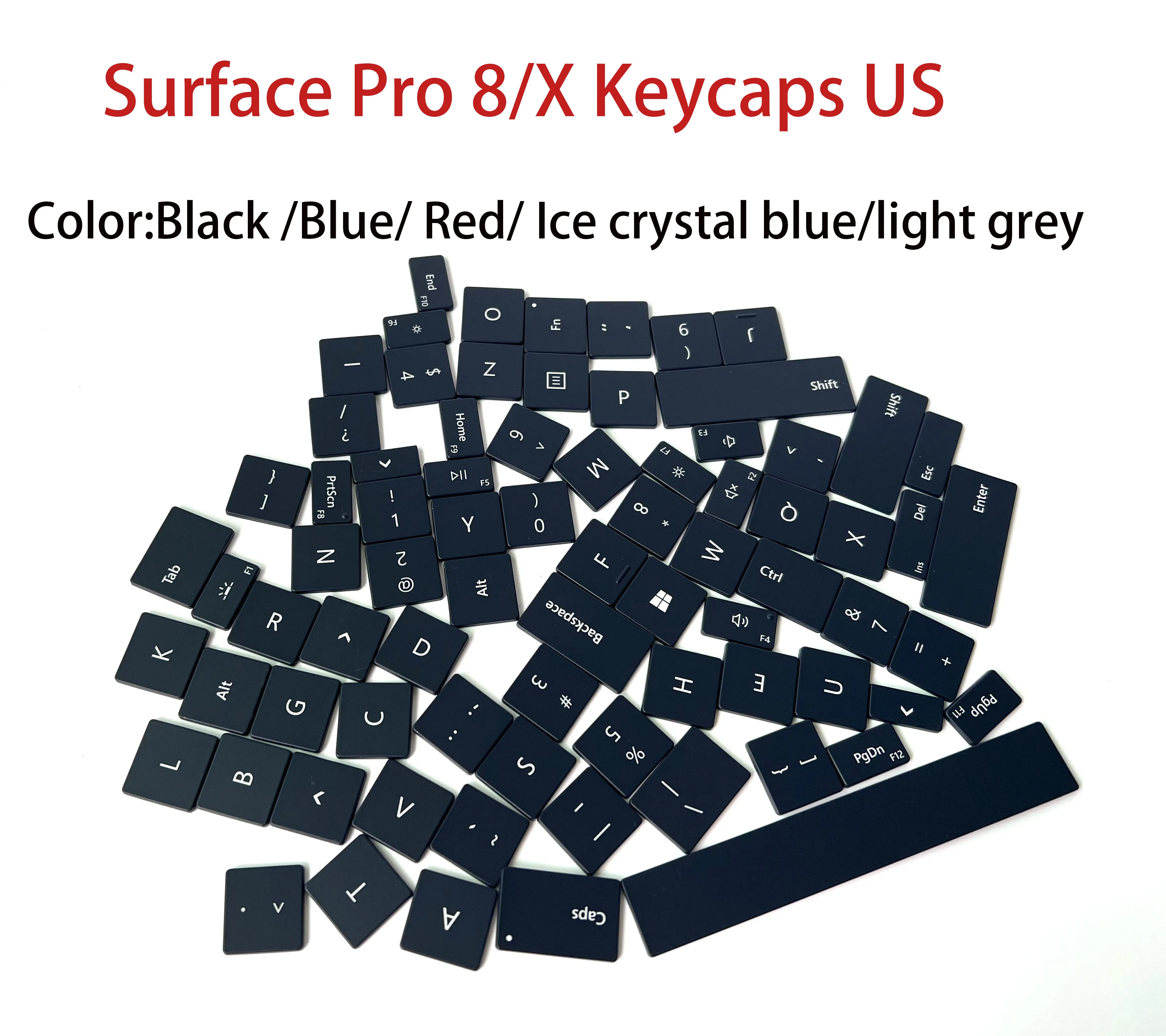 Keycap fidget toy Original for Surface Pro8 ProX key cap keyboard cap 1983 1876 set of keycaps black grey blue red US