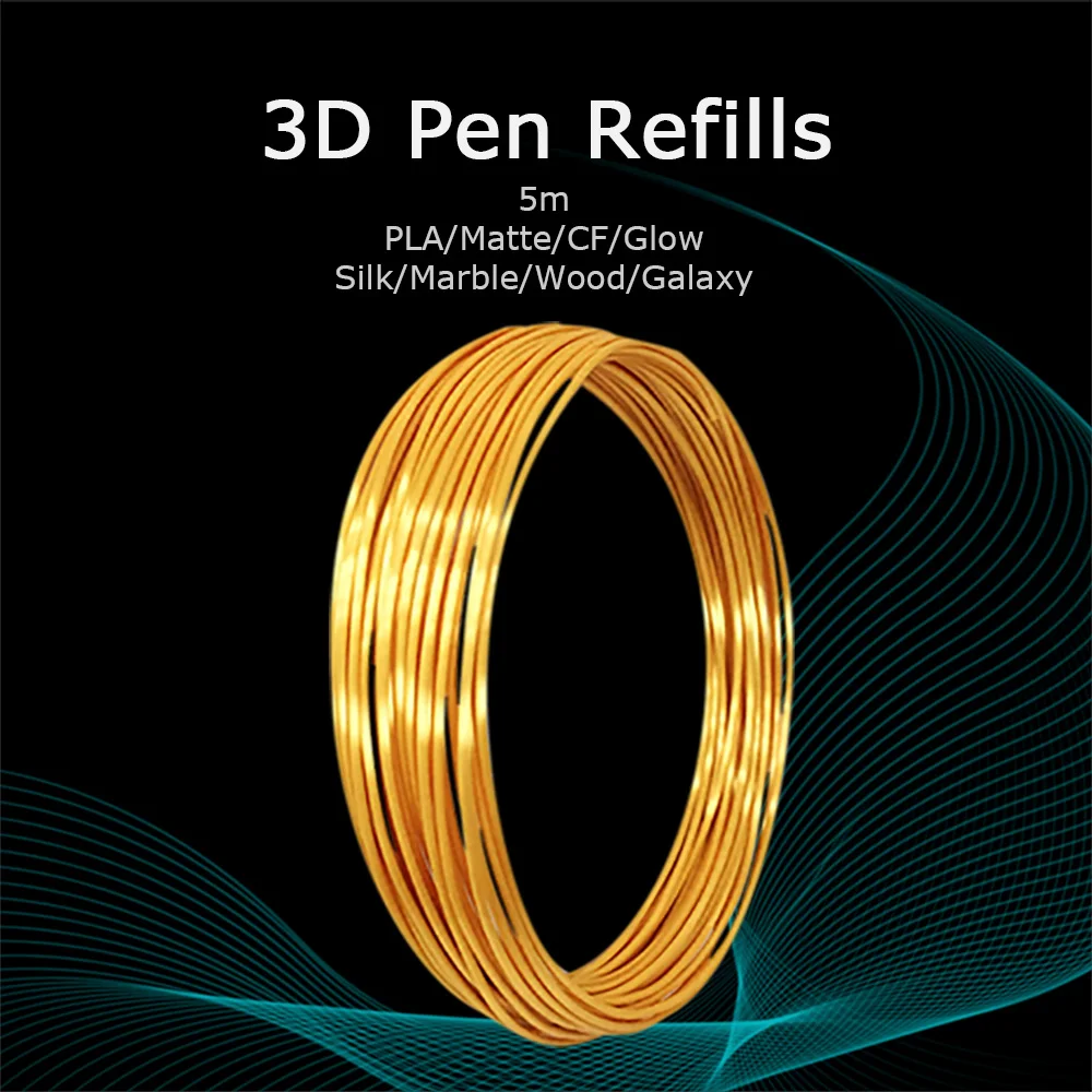 3D Pen Filament 5M Pla Plastic 1.75Mm Silk Dual Matte Carbon Fiber Marble Wood Glitter White Black Red Green Blue Purple Refill 3d pen filament