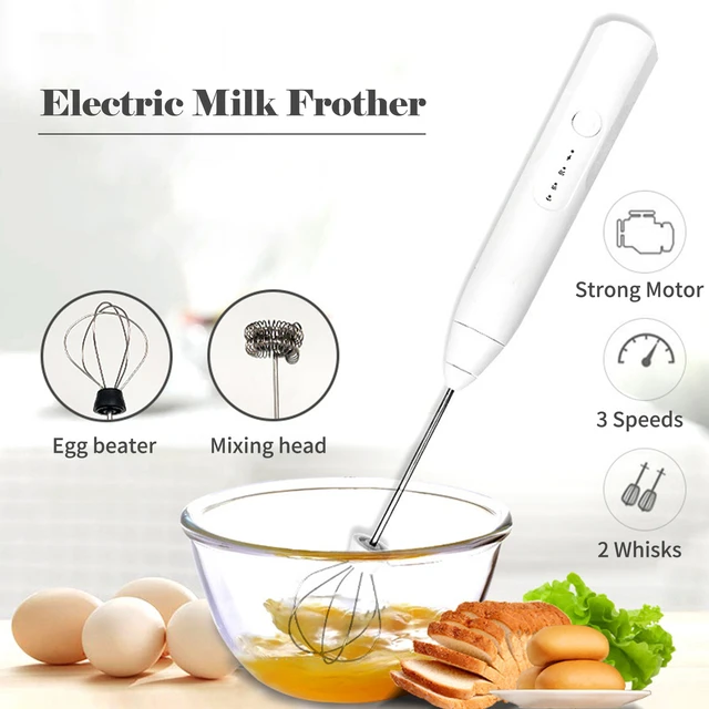 Electric Stirrer Hand Frother High-speed Electric Milk Frother with  Powerful Motor Handheld Egg Blender Coffee Mixer for Kitchen - AliExpress