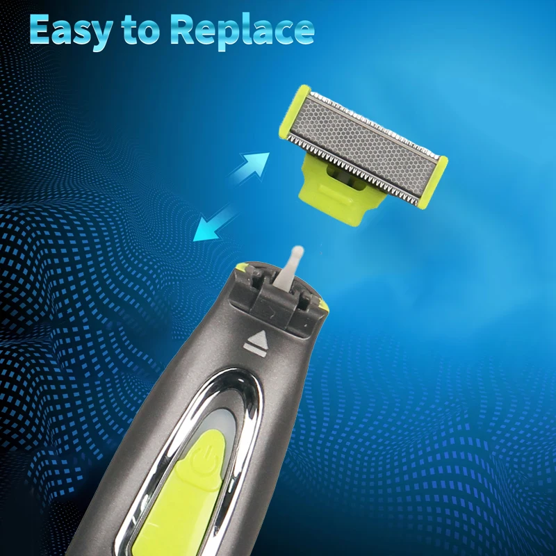 Electric Shaver for Men and Women Portable Full Body Trimmer USB T Shaped Blade Razor for Beard Armpit with 2 Replacement Blades 4