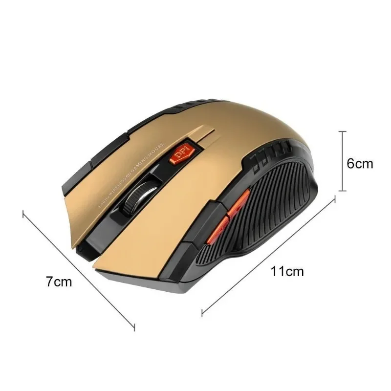 2.4GHz Wireless Optical Game Mouse for PC Laptop Computer USB Receiver Mini Portable Mouse Mice