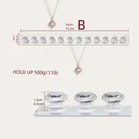 Cintres de collier porte-colliers en acrylique organisateur de bijoux mural porte-collier suspendu pour colliers Bracelets chaînes 4
