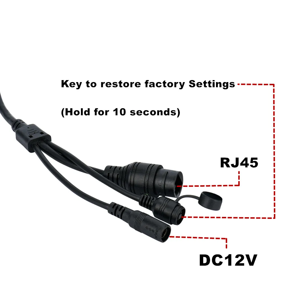 Cable layout for 12V version of the camera